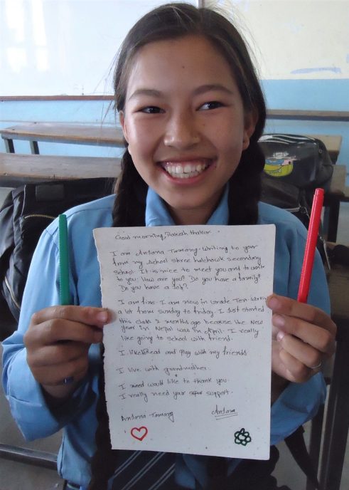 Ansana is so pleased to have a sponsor who will ensure she has an education